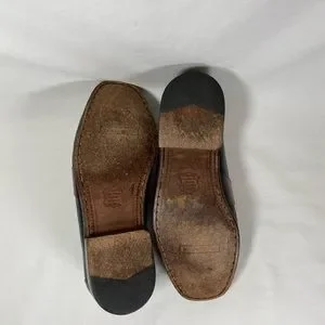 Florsheim Leather Chester Tassel Kiltie Loafer Brown Black Dress Shoe Men Florsheim Black Brown 2 Tone Kiltie Tassel Loafers Mens Size  main image 2